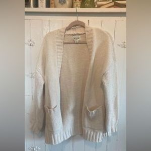 American Eagle Outfitters Cream Knit Cardigan